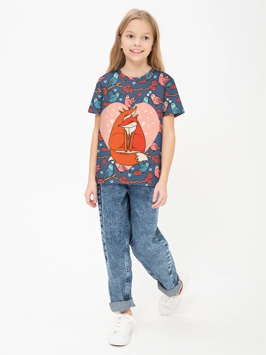 Children's cotton T-shirt (for girls. Copy)
