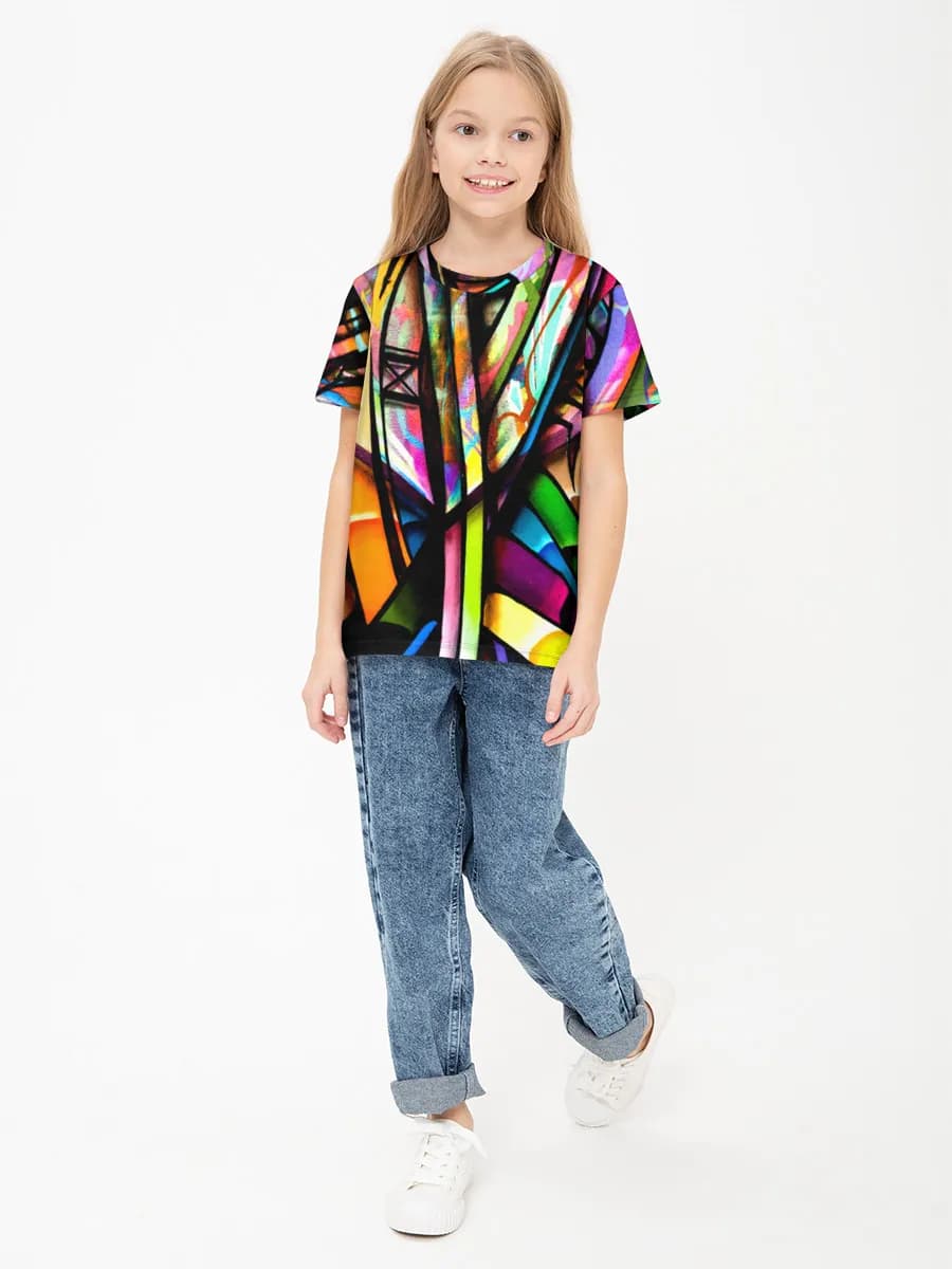 Children's cotton T-shirt (for girls. Copy)