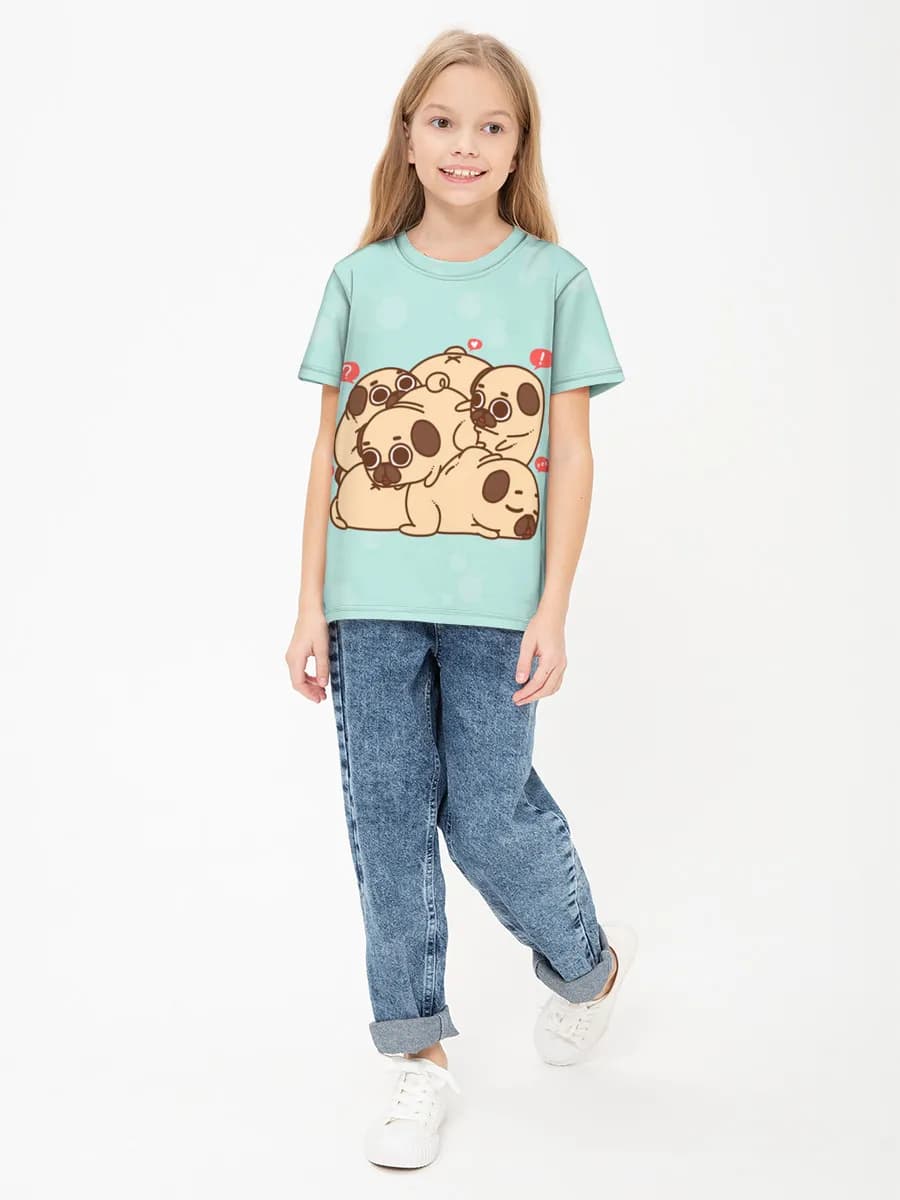Children's cotton T-shirt (for girls. Copy)