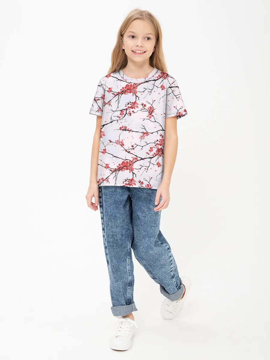 Children's cotton T-shirt (for girls. Copy)
