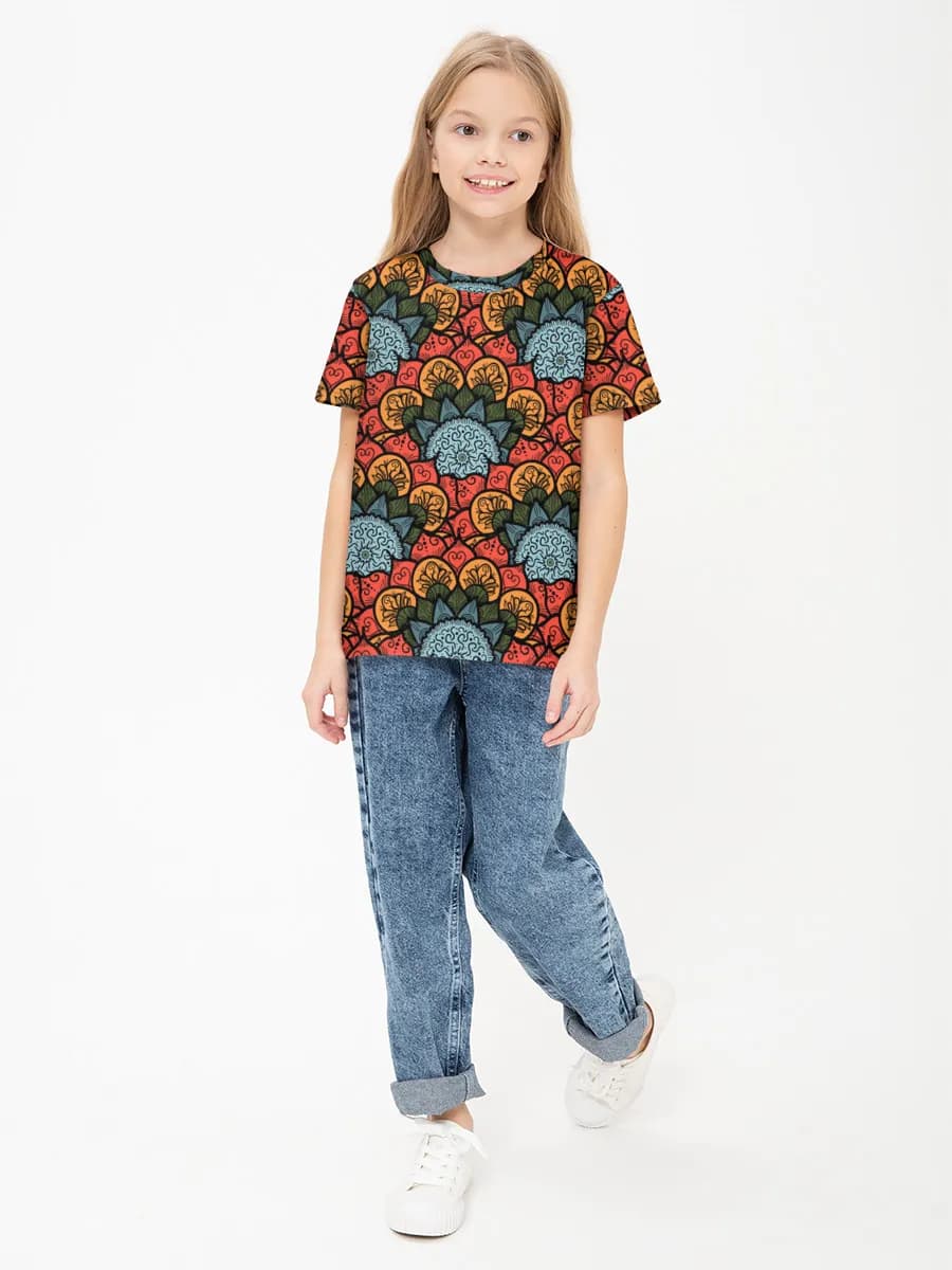 Children's cotton T-shirt (for girls. Copy)