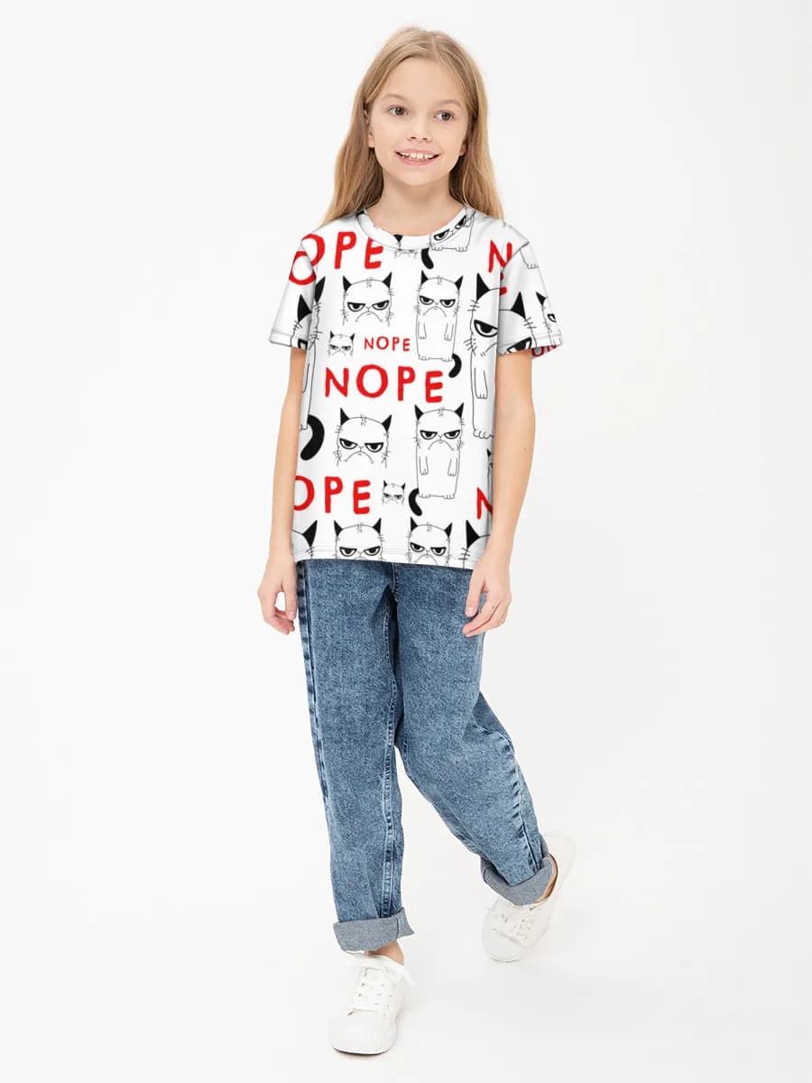 Children's cotton T-shirt (for girls. Copy)