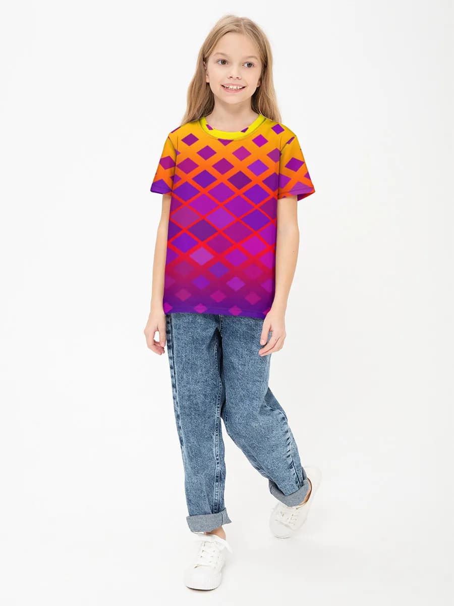 Children's cotton T-shirt (for girls. Copy)