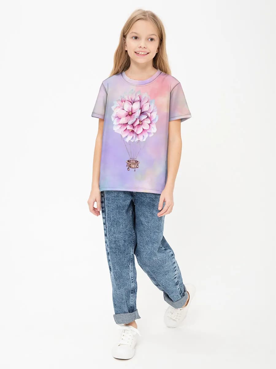 Children's cotton T-shirt (for girls. Copy)
