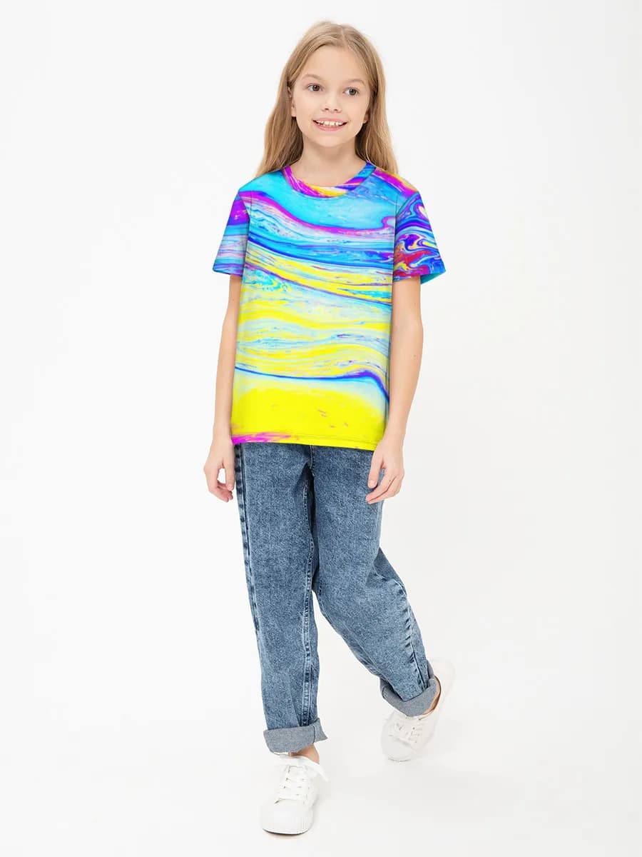 Children's cotton T-shirt (for girls. Copy)