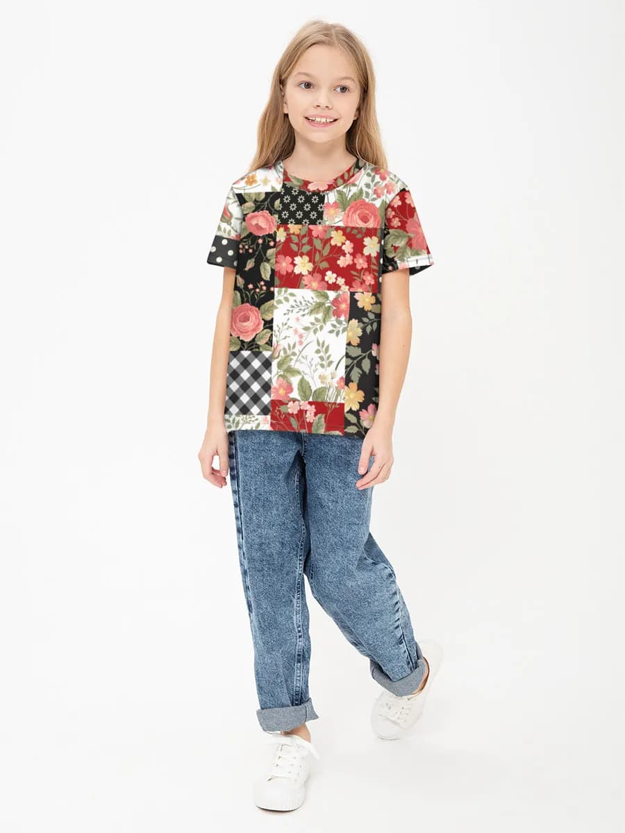 Children's cotton T-shirt (for girls. Copy)