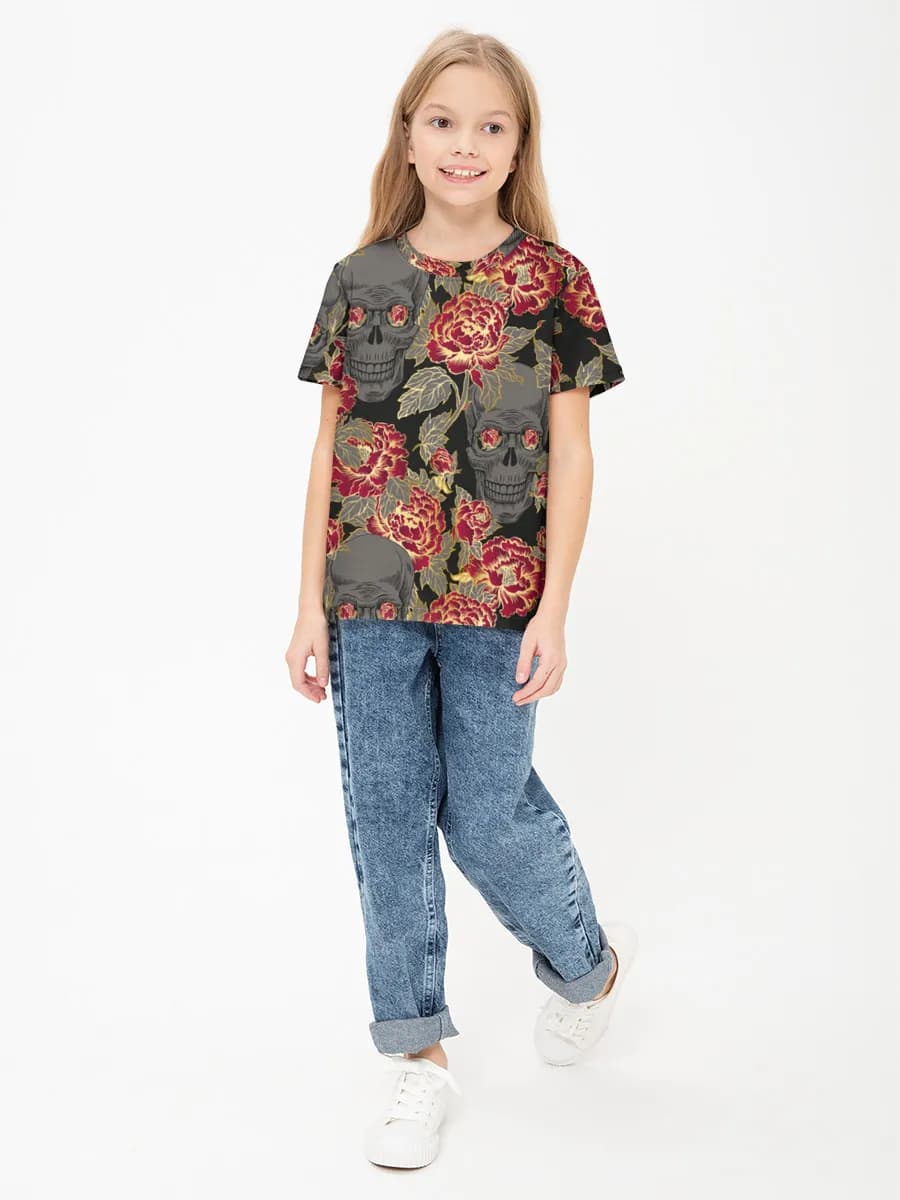 Children's cotton T-shirt (for girls. Copy)