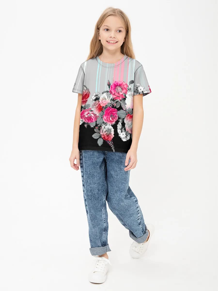 Children's cotton T-shirt (for girls. Copy)