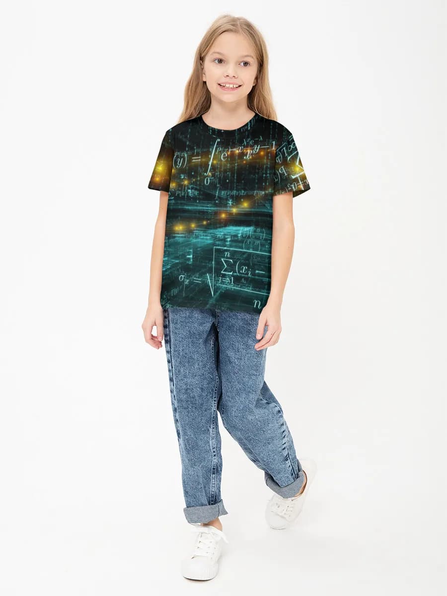 Children's cotton T-shirt (for girls. Copy)