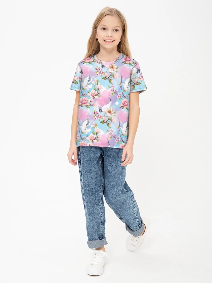 Children's cotton T-shirt (for girls. Copy)