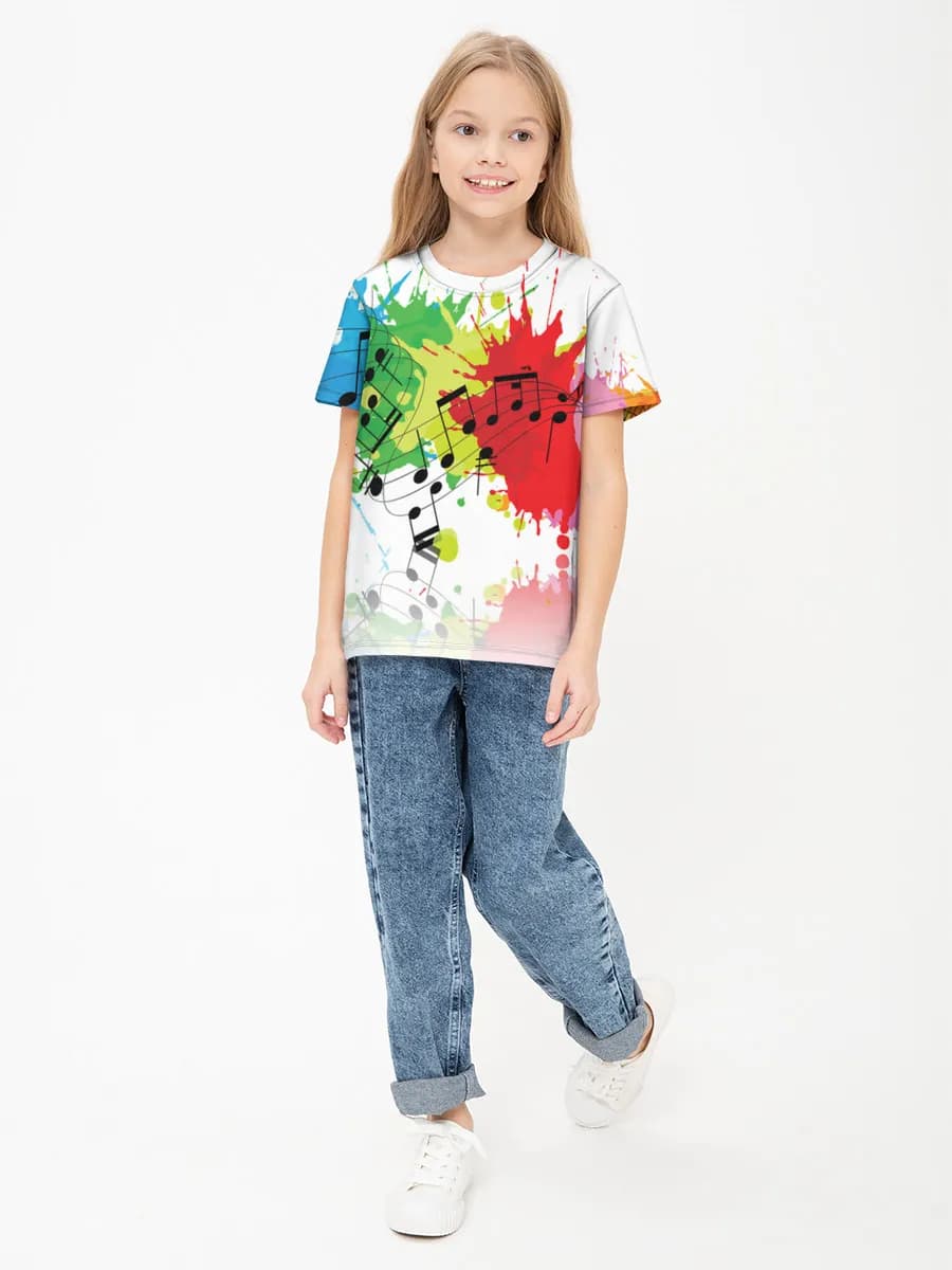 Children's cotton T-shirt (for girls. Copy)