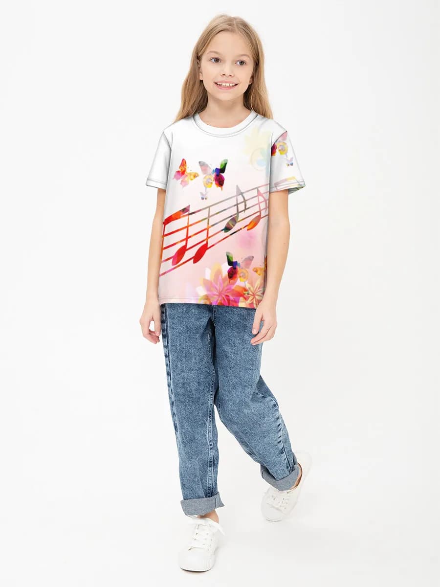 Children's cotton T-shirt (for girls. Copy)