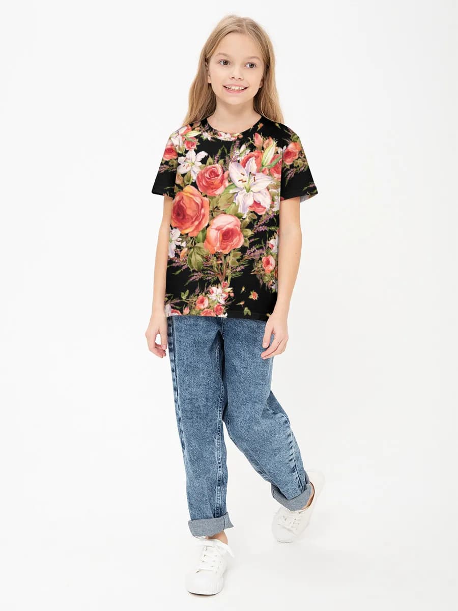 Children's cotton T-shirt (for girls. Copy)