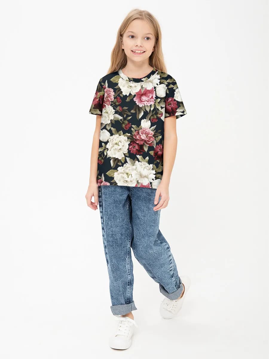 Children's cotton T-shirt (for girls. Copy)