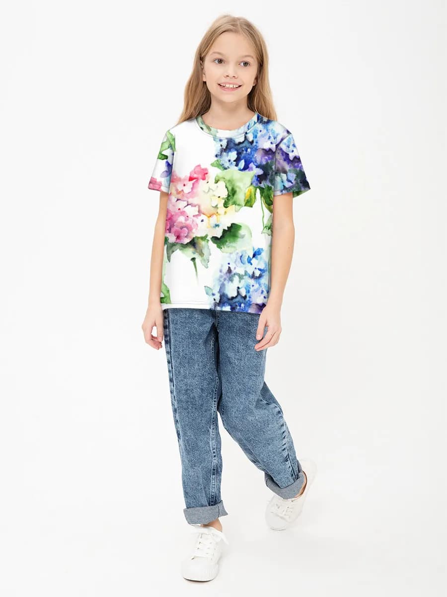 Children's cotton T-shirt (for girls. Copy)