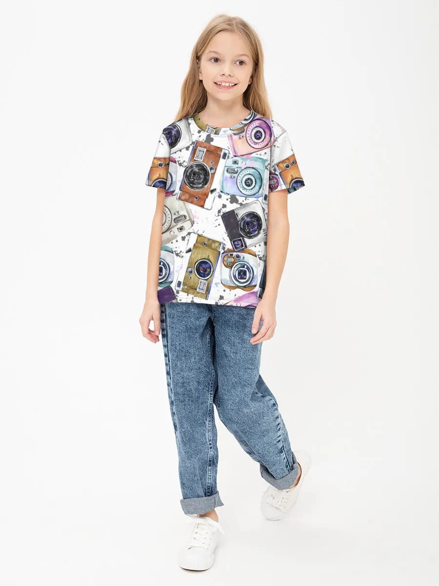 Children's cotton T-shirt (for girls. Copy)