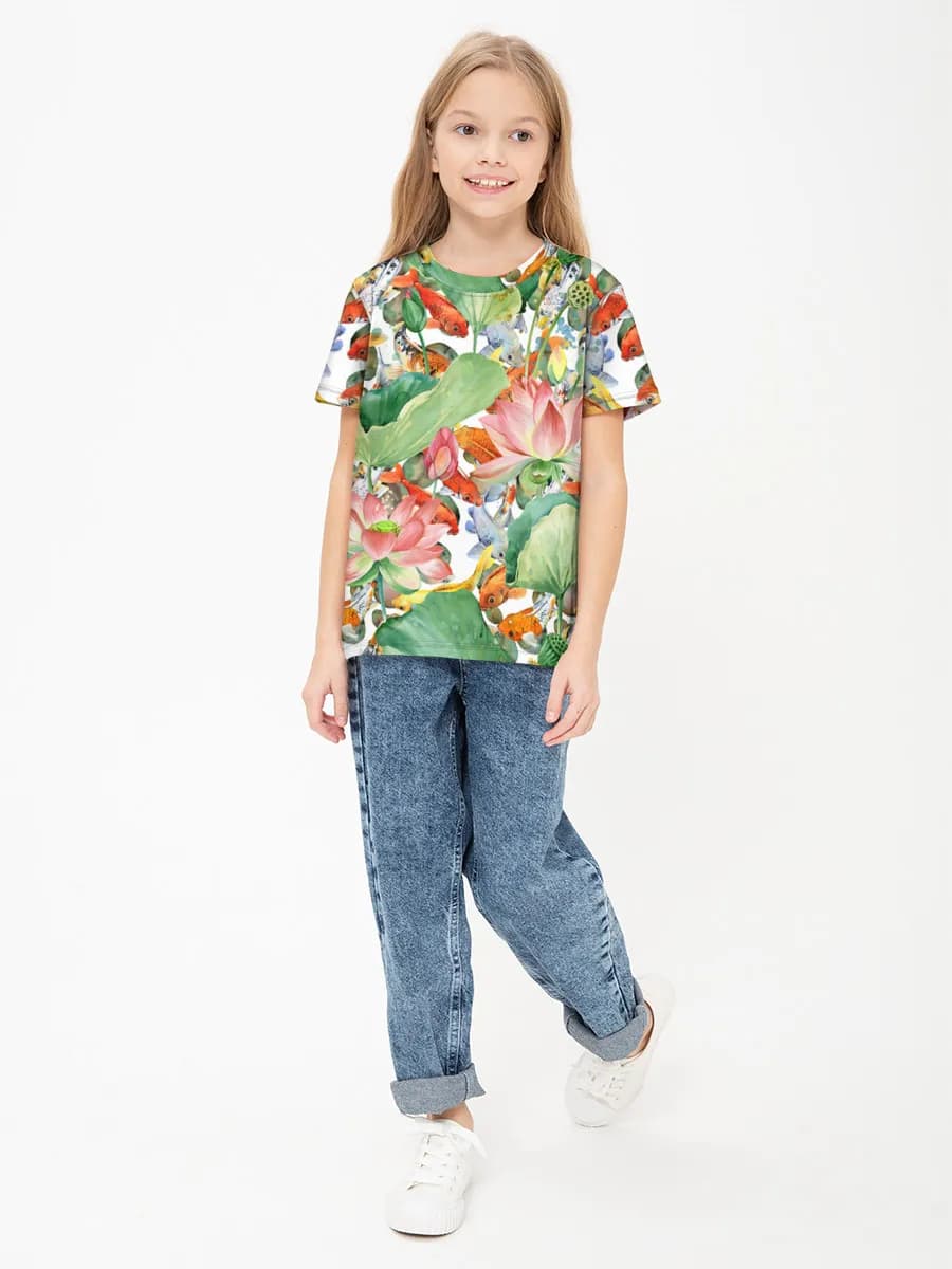 Children's cotton T-shirt (for girls. Copy)