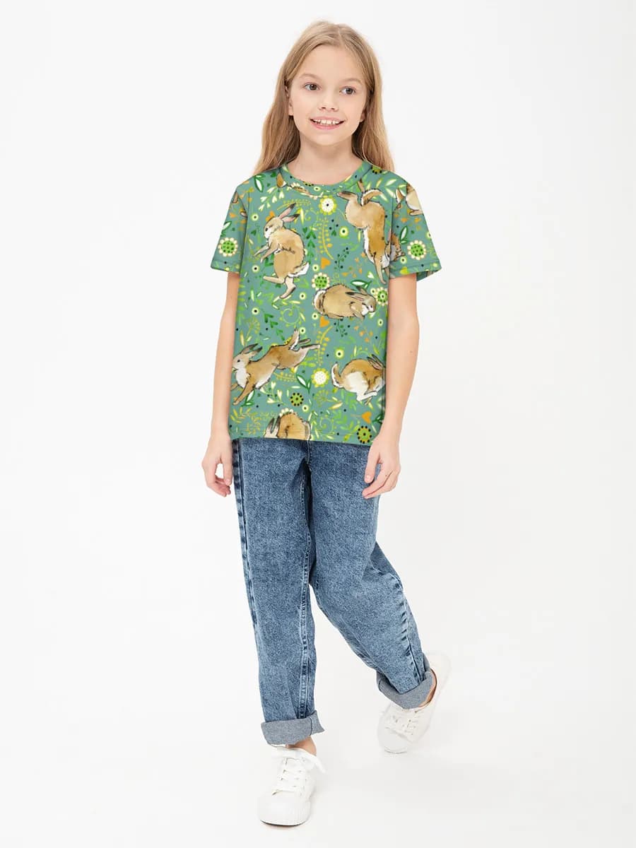 Children's cotton T-shirt (for girls. Copy)