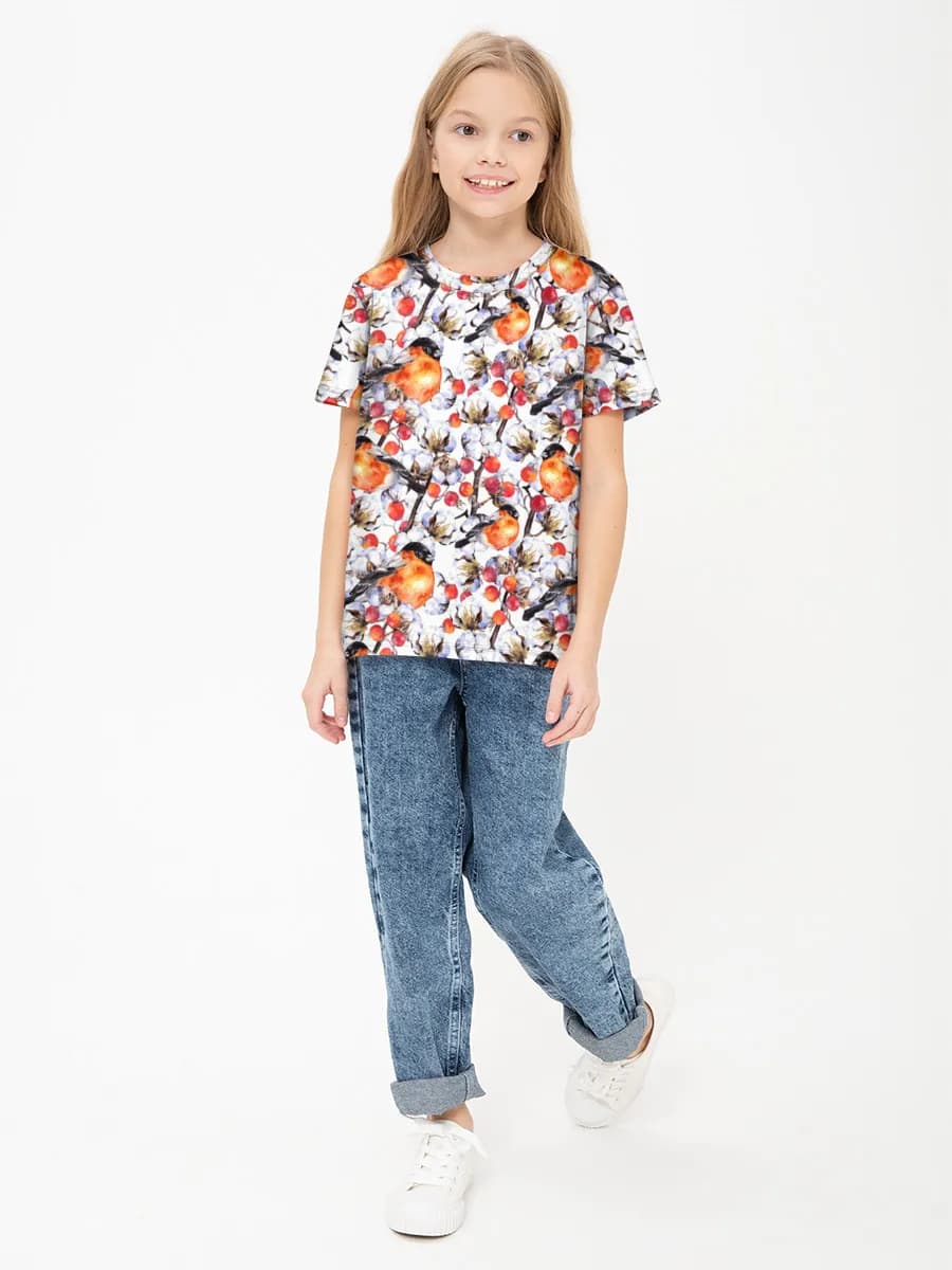 Children's cotton T-shirt (for girls. Copy)