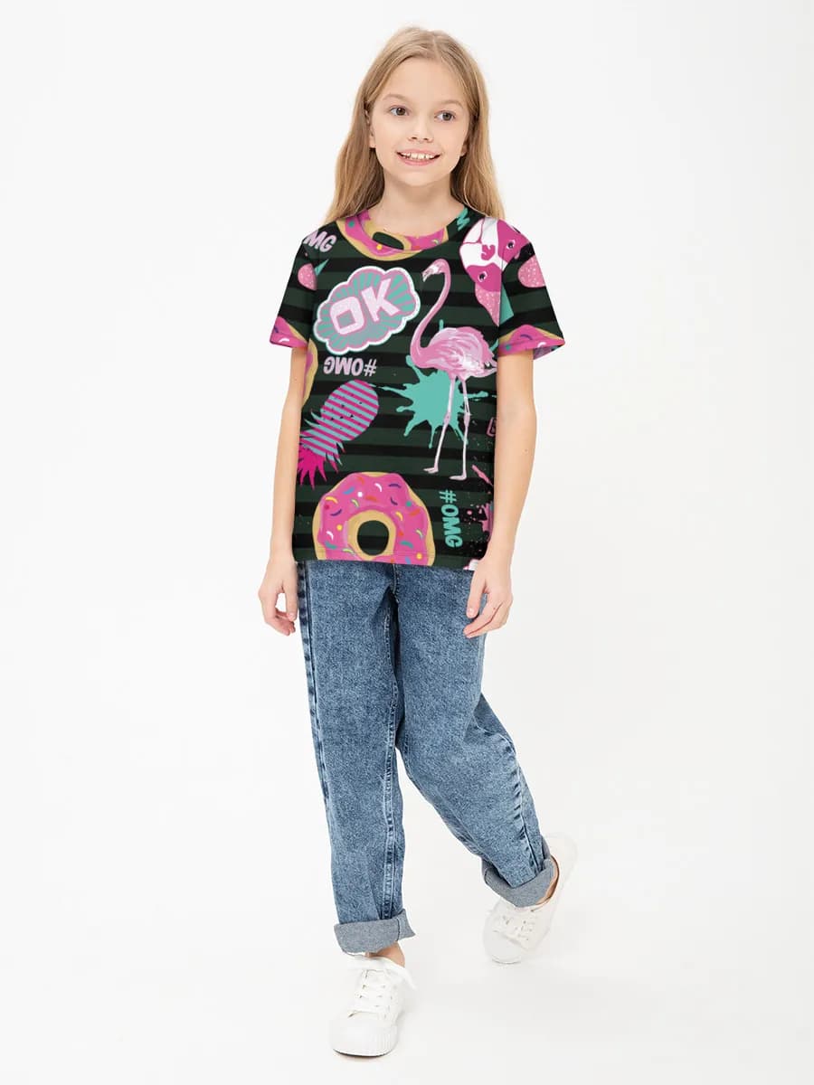 Children's cotton T-shirt (for girls. Copy)