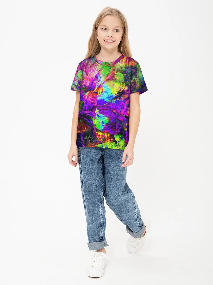 Children's cotton T-shirt (for girls. Copy)