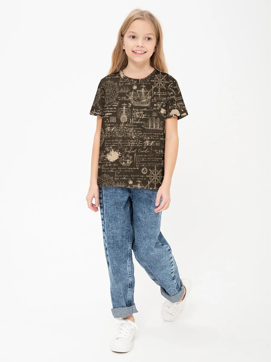 Children's cotton T-shirt (for girls. Copy)
