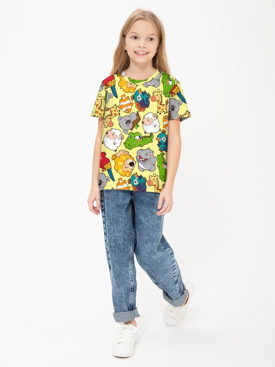 Children's cotton T-shirt (for girls. Copy)