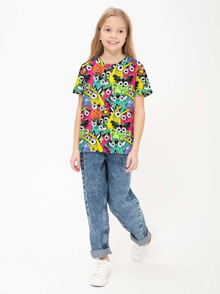 Children's cotton T-shirt (for girls. Copy)