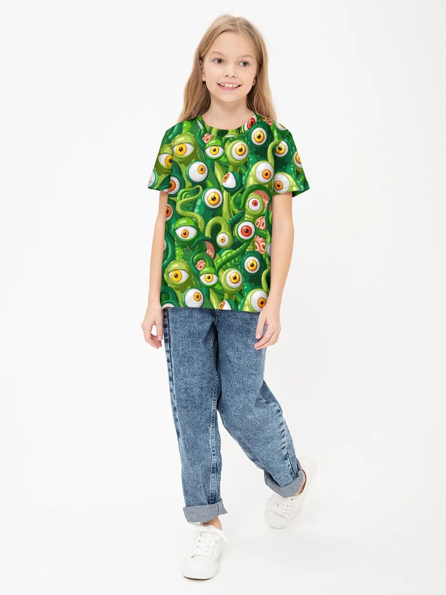Children's cotton T-shirt (for girls. Copy)
