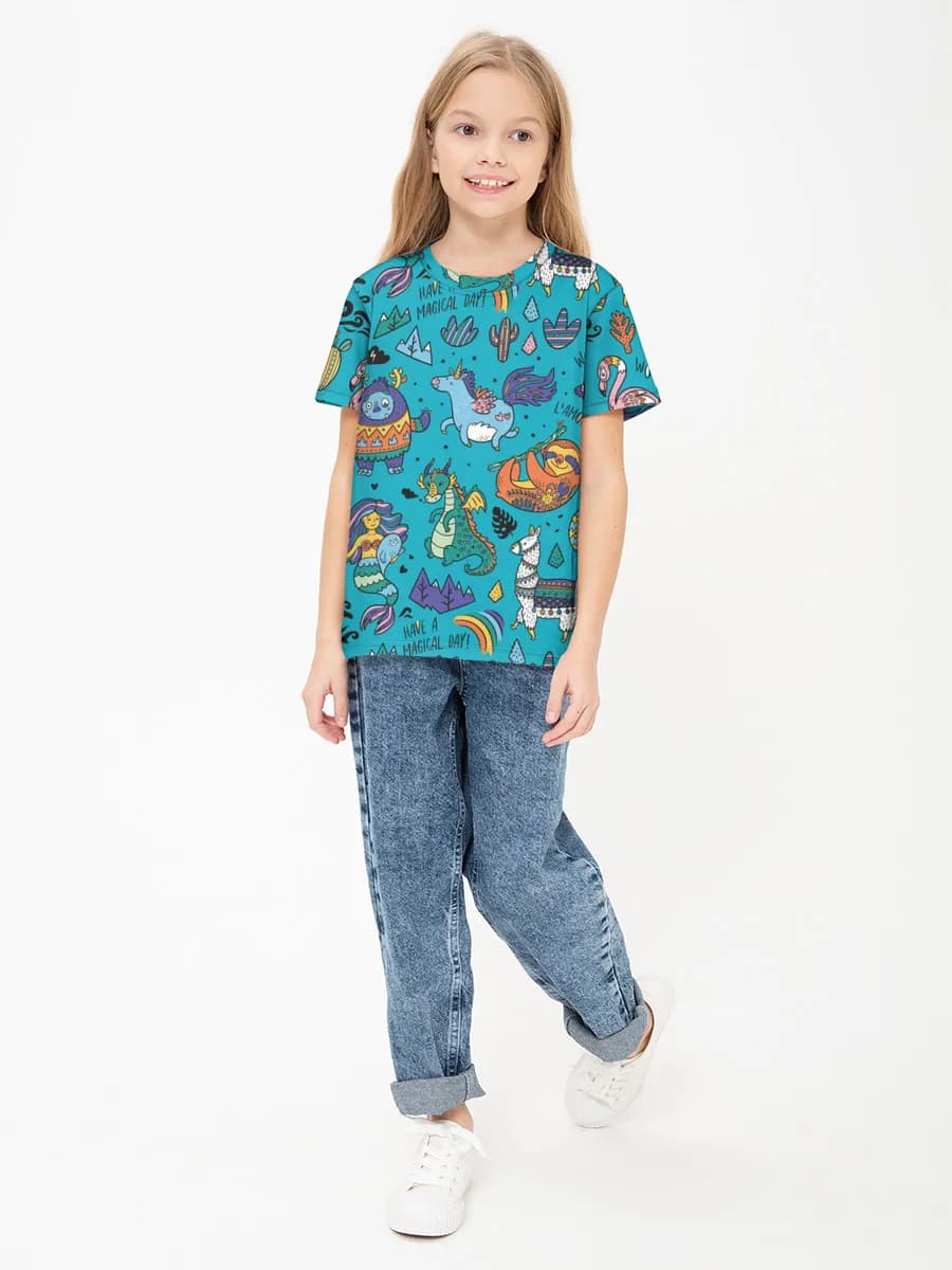 Children's cotton T-shirt (for girls. Copy)