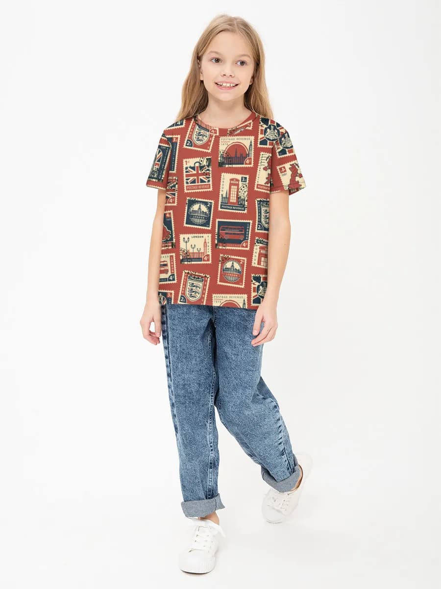 Children's cotton T-shirt (for girls. Copy)