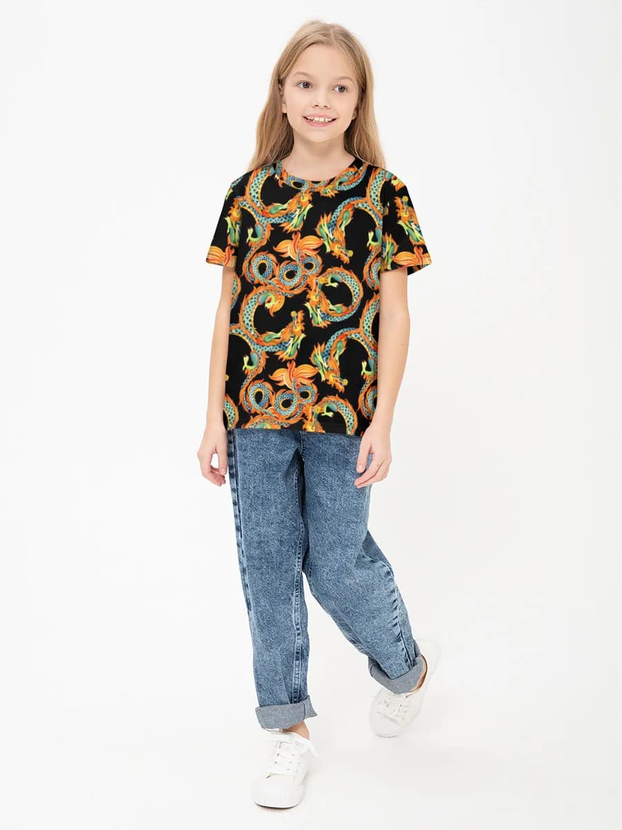 Children's cotton T-shirt (for girls. Copy)