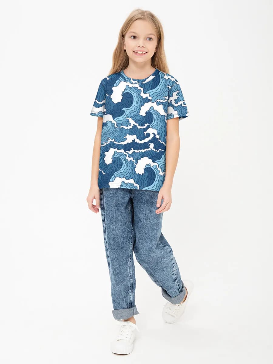Children's cotton T-shirt (for girls. Copy)