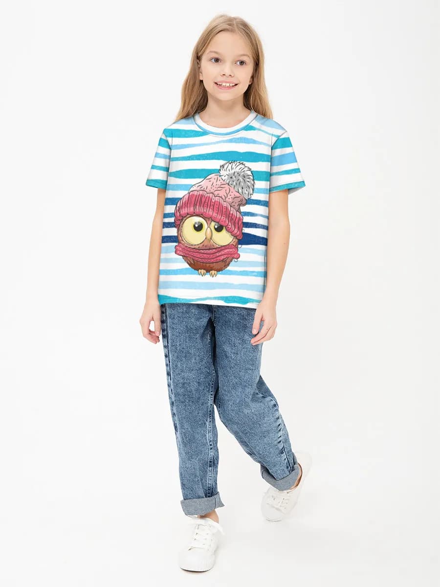 Children's cotton T-shirt (for girls. Copy)