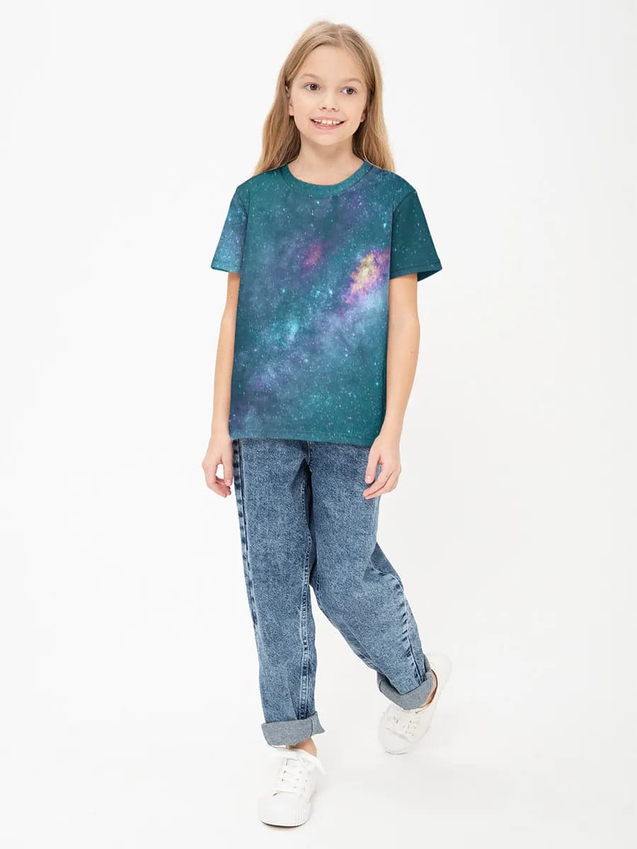 Children's cotton T-shirt (for girls. Copy)