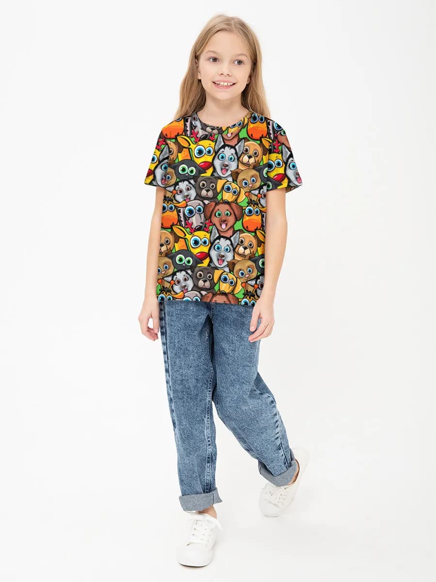 Children's cotton T-shirt (for girls. Copy)