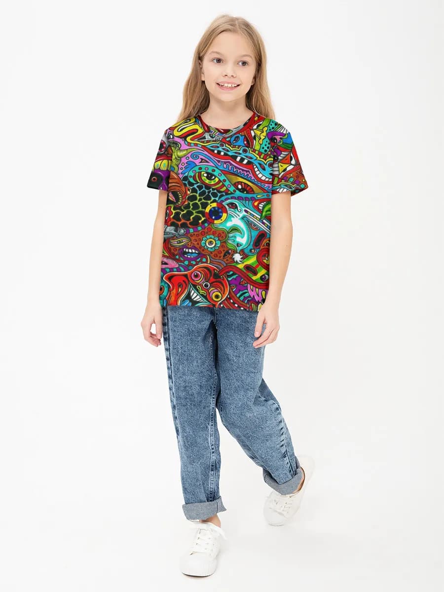 Children's cotton T-shirt (for girls. Copy)