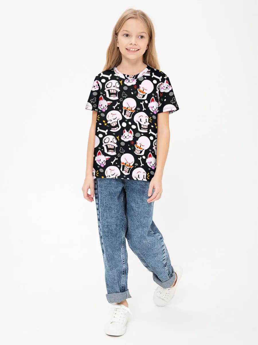 Children's cotton T-shirt (for girls. Copy)