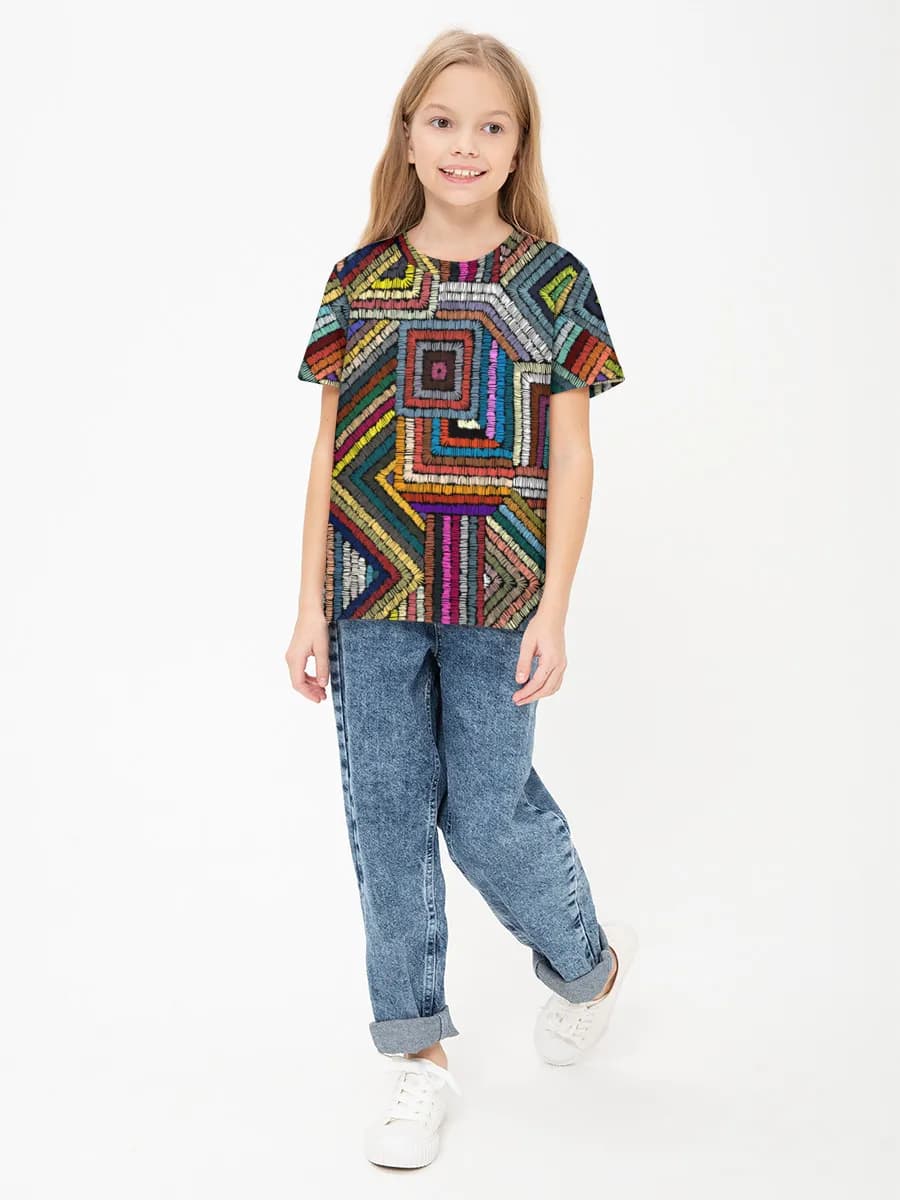 Children's cotton T-shirt (for girls. Copy)