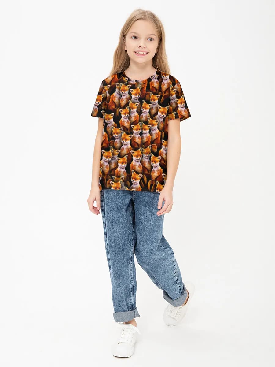 Children's cotton T-shirt (for girls. Copy)