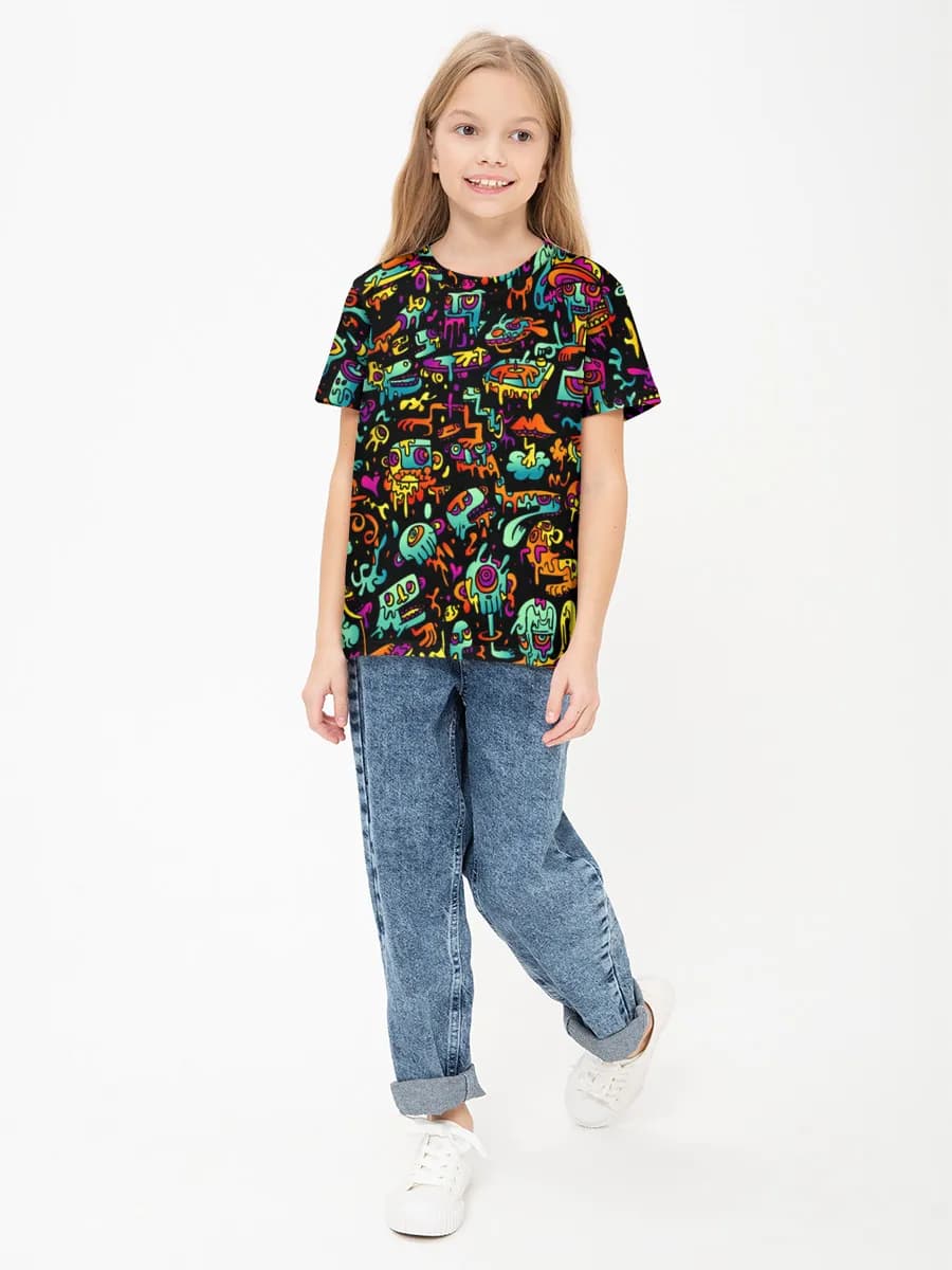 Children's cotton T-shirt (for girls. Copy)