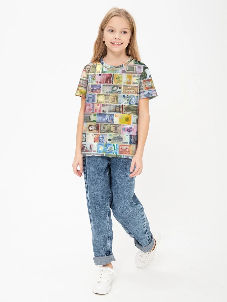 Children's cotton T-shirt (for girls. Copy)