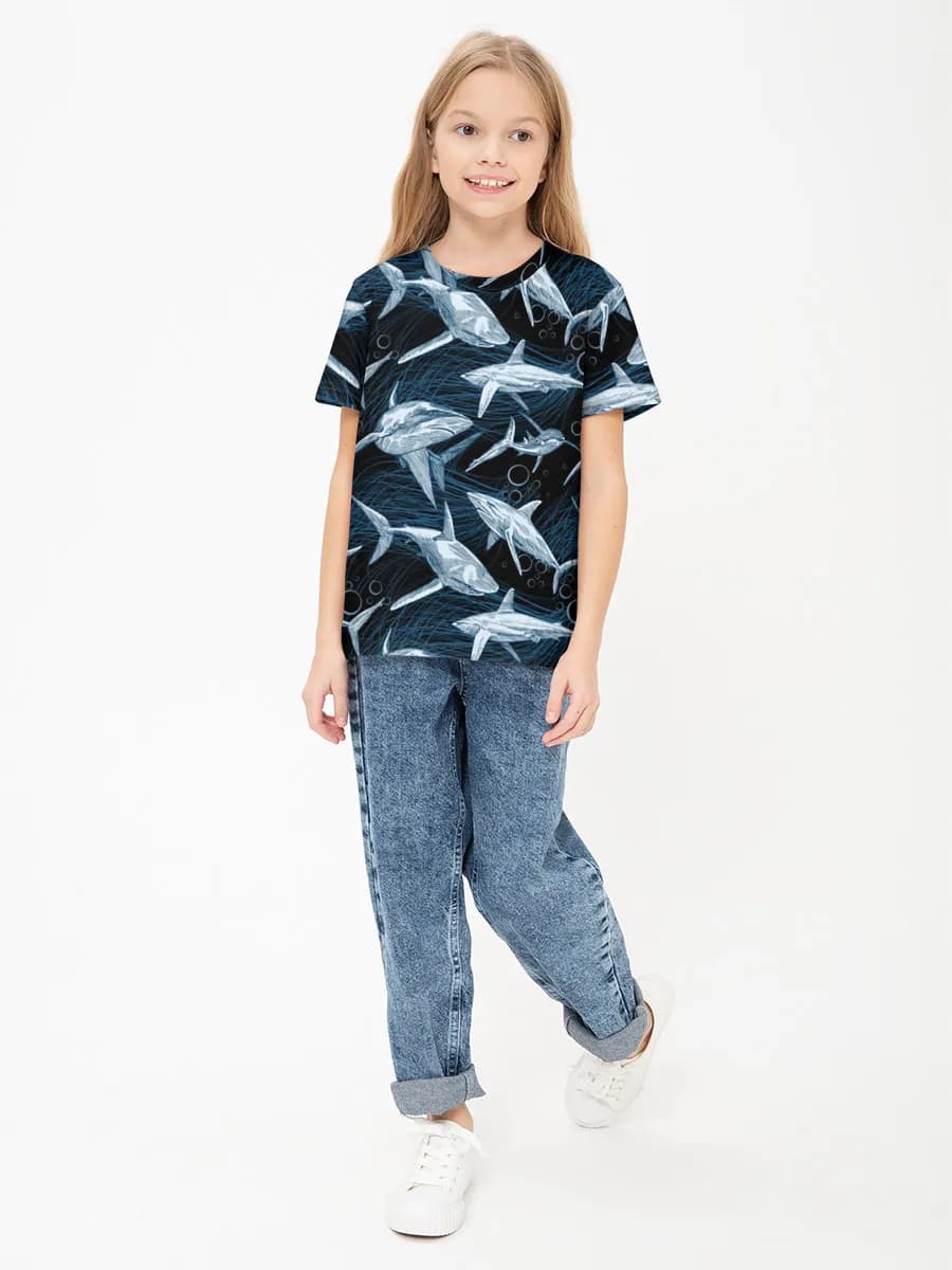 Children's cotton T-shirt (for girls. Copy)