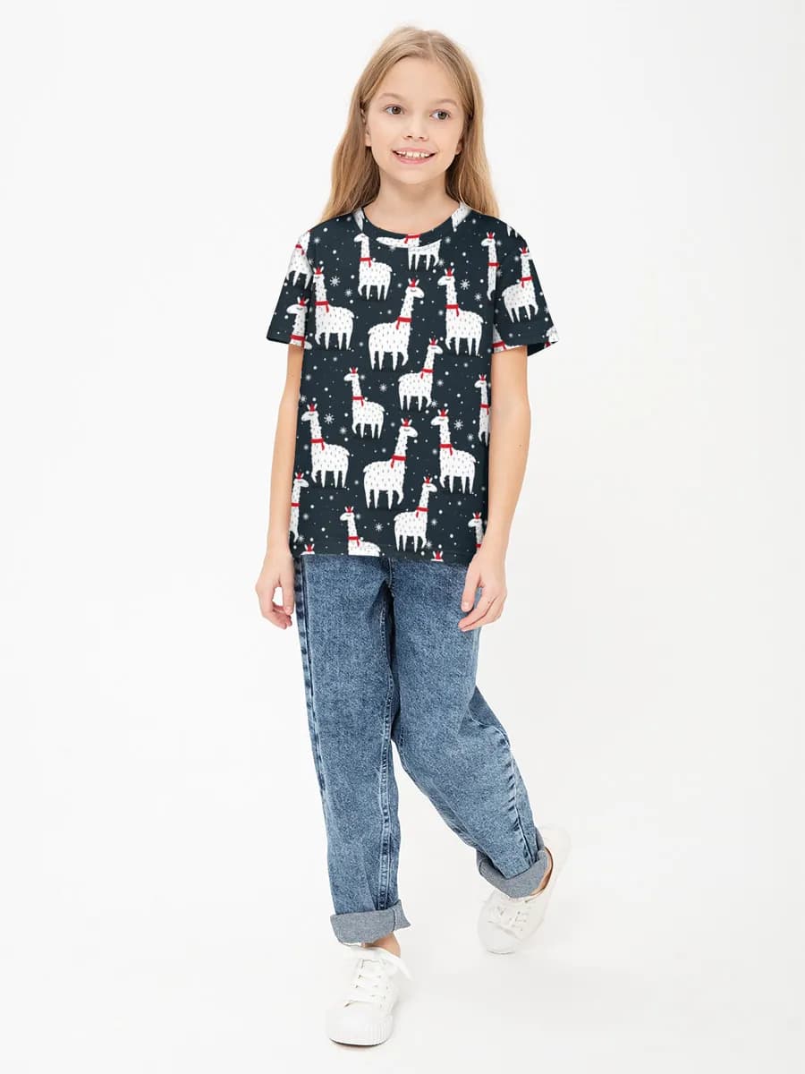 Children's cotton T-shirt (for girls. Copy)