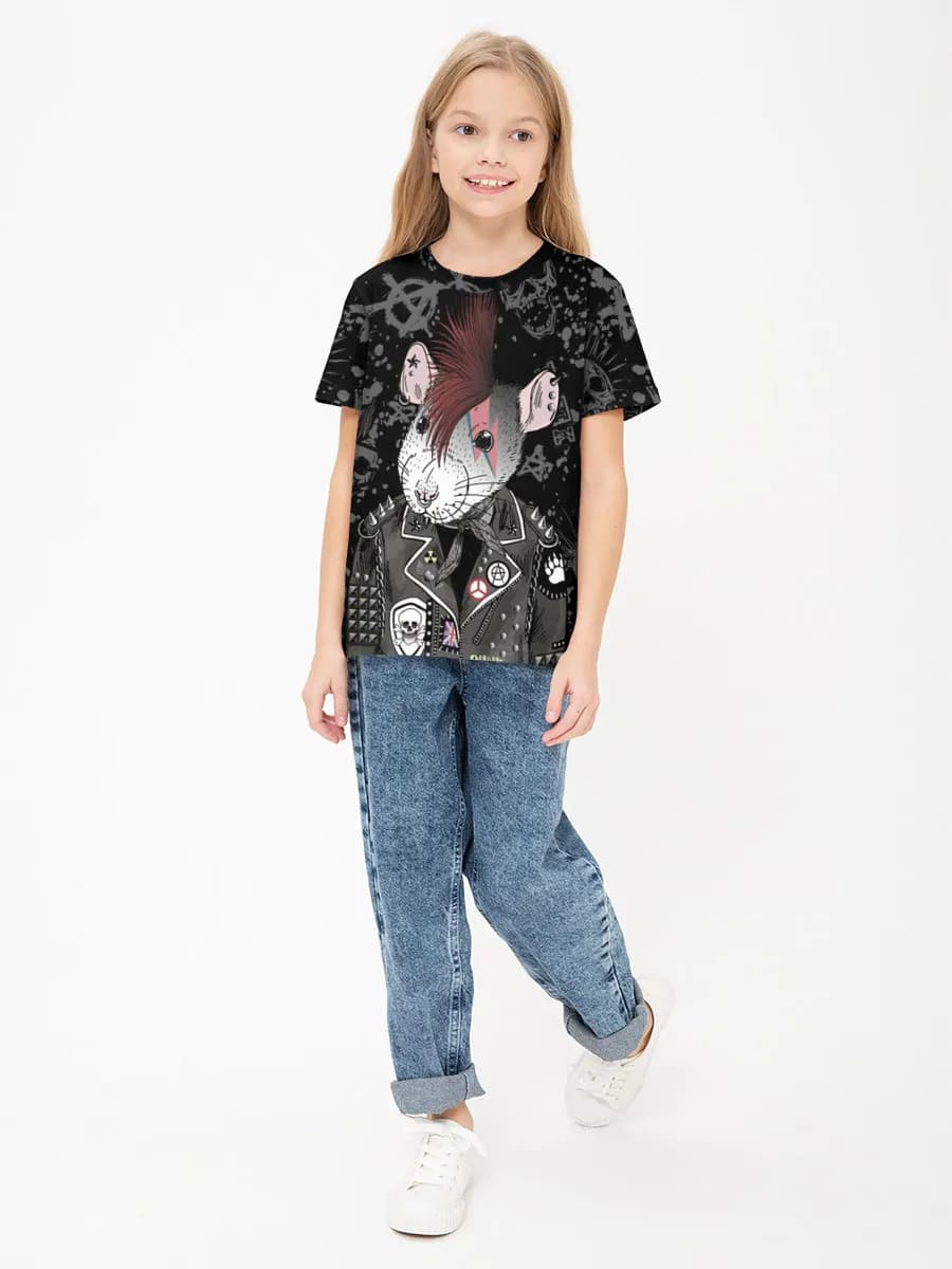 Children's cotton T-shirt (for girls. Copy)