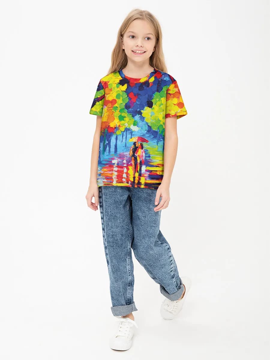 Children's cotton T-shirt (for girls. Copy)