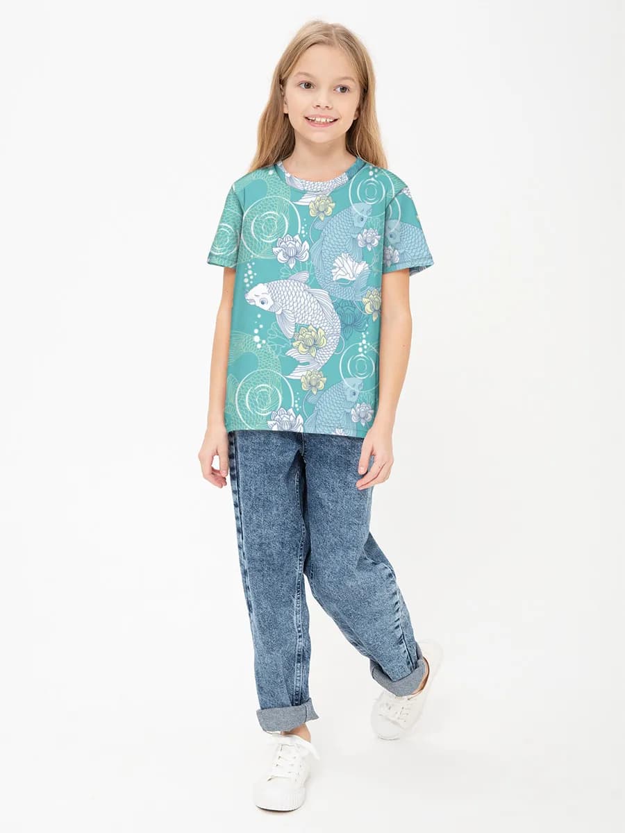 Children's cotton T-shirt (for girls. Copy)