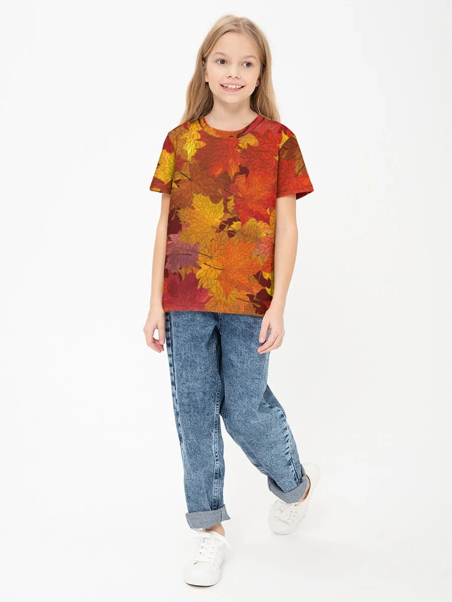 Children's cotton T-shirt (for girls. Copy)