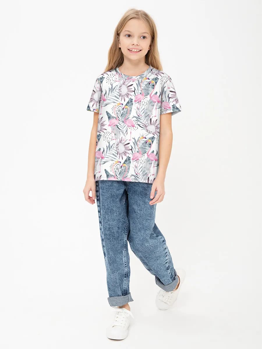 Children's cotton T-shirt (for girls. Copy)