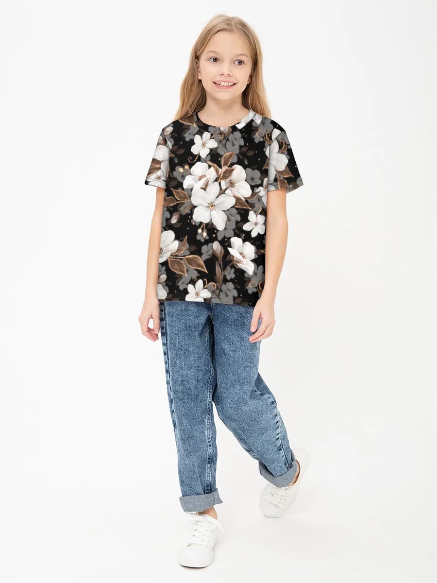 Children's cotton T-shirt (for girls. Copy)